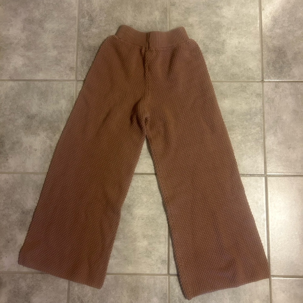 Cozy Brown Kids Knit Pants